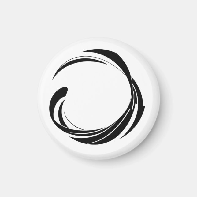 Íman Abstract Swirl Circle Design – curved ring artwork (Frente)
