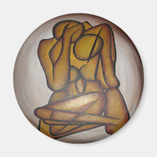 Íman Abstrato Amadurece Arte Contemporânea Em Ochre E N