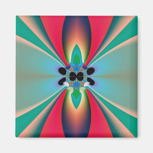 Íman Abstrato Art Funky Flower