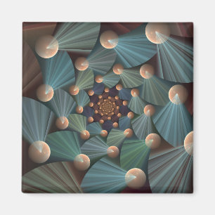 Íman Abstrato, Arte Fractal Com Profundidade De Azul De