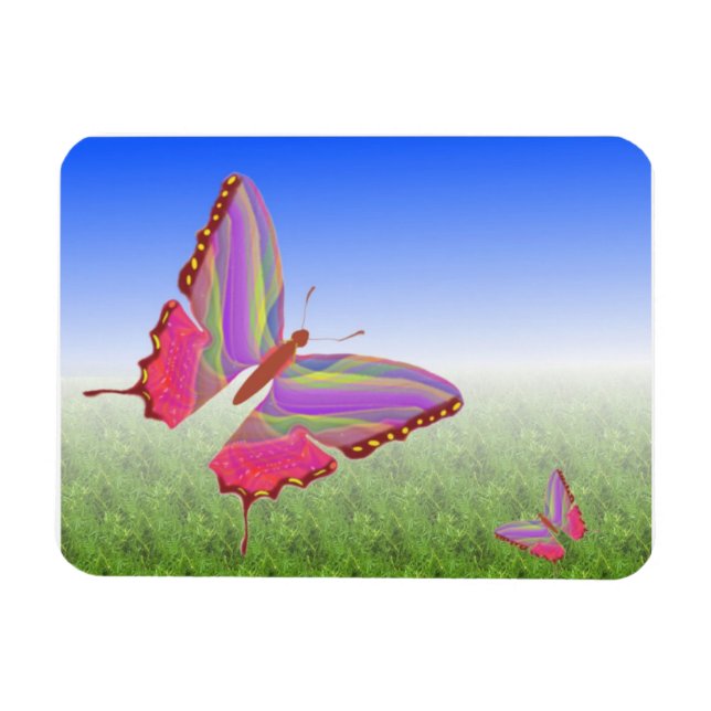 Íman Abstrato Butterflies Premium Magnet (Horizontal)