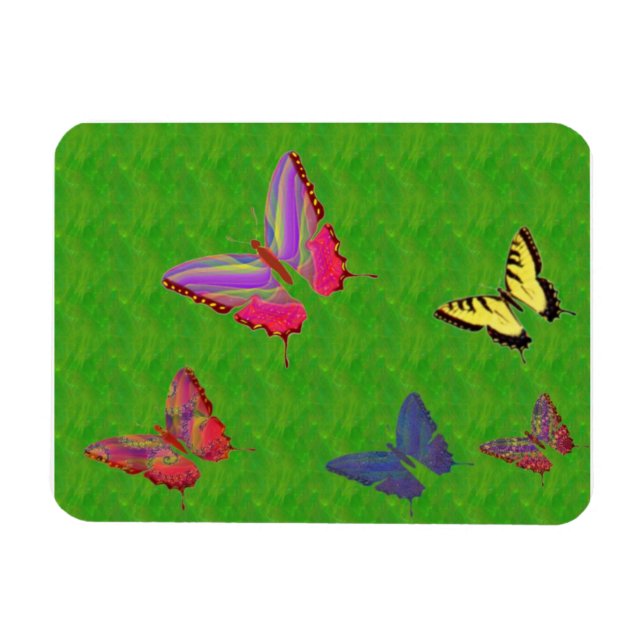 Íman Abstrato Butterflies Premium Magnet (Horizontal)