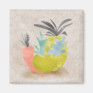 Íman Abstrato cartoon cenouras abacaxis frutas comida r