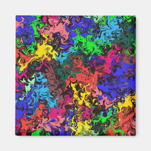 Íman Abstrato Colorida Twirly /
