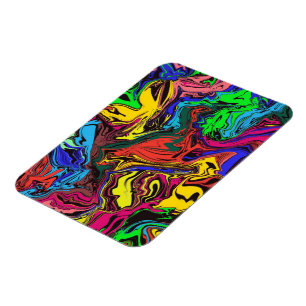 Íman Abstrato Colorida Twirly / Empurrada /