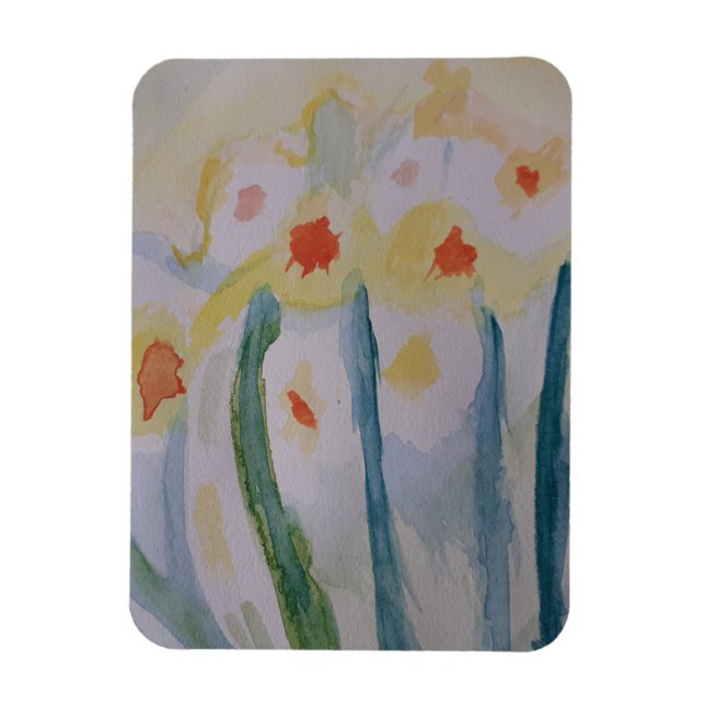 Íman Abstrato Daffodils Magnet de Fotografia Flexível (Vertical)
