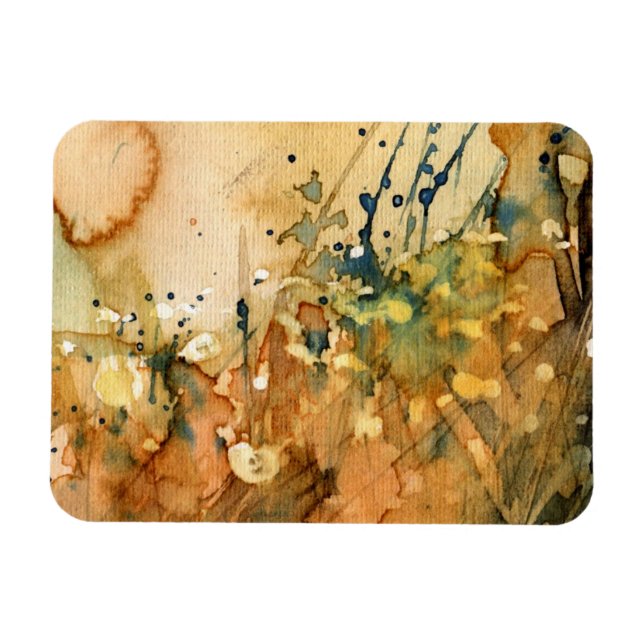 Íman Abstrato de aquarela e fundo antigo (Horizontal)