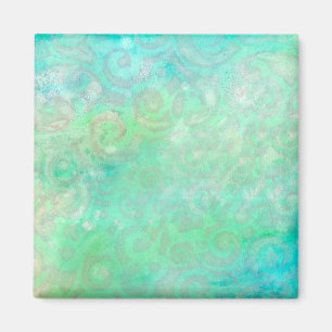 Íman Abstrato de arte azul e verde
