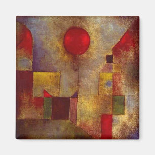 Íman Abstrato de Arte do Balão Vermelho de Paul Klee
