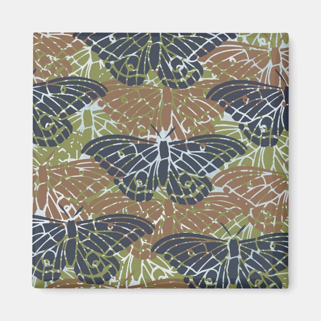 Íman Abstrato de borboletas (Frente)