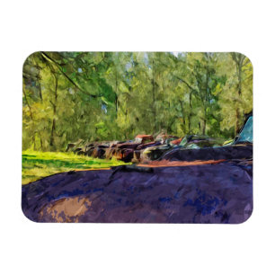 Íman Abstrato de Carros e Caminhões Enrugados