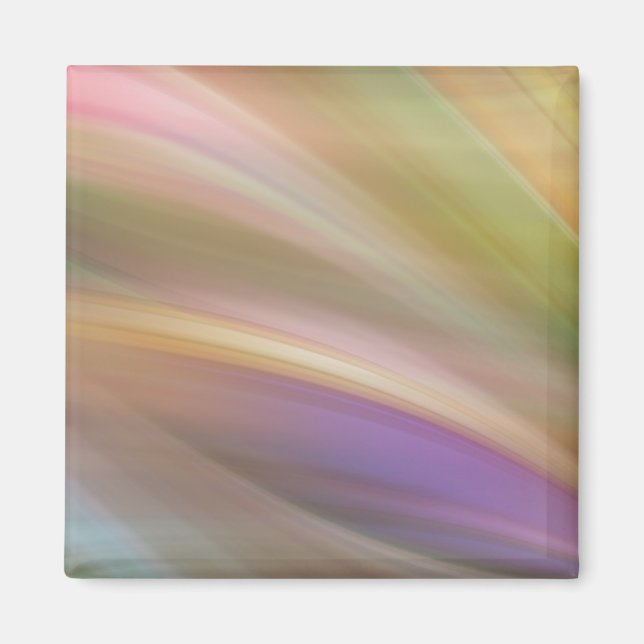 Íman Abstrato de Colores de Pastel (Frente)