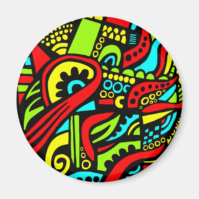 Íman Abstrato de desenho animado (Frente)