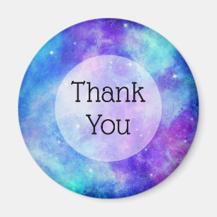 Íman Abstrato de Espaço de Galáxia Roxo e Azul