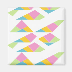 Íman abstrato de multicores em branco