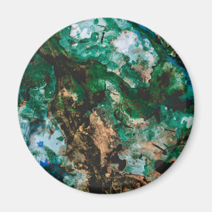 Íman Abstrato de muss Agate Green Crystal Geode