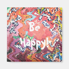 Íman Abstrato de Pastas Rosa Funky