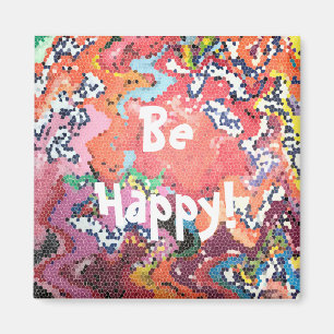 Íman Abstrato de Pastas Rosa Funky