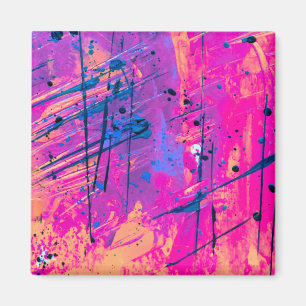 Íman Abstrato de pintura de sol de verão
