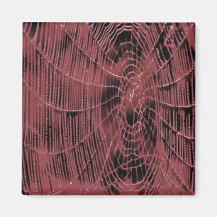 Íman Abstrato De Pintura De Uma Tela Magenta Rosa