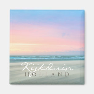 Íman Abstrato de pôr do sol na praia em Haia