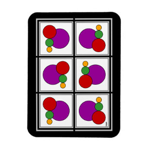 Íman Abstrato de quadrados e círculos