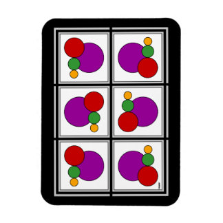 Íman Abstrato de quadrados e círculos