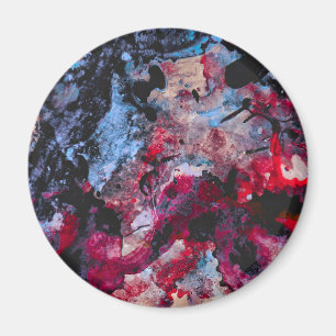 Íman Abstrato de Red Agate Crystal Geode