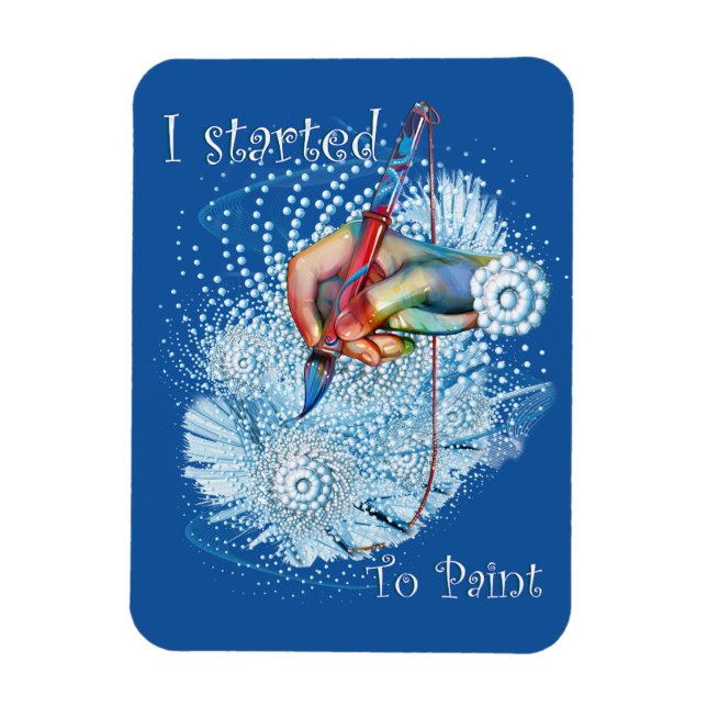 Íman Abstrato de vibração azul (Vertical)