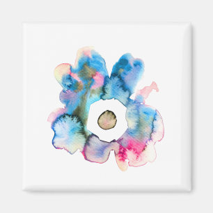 Íman abstrato desenhado por uma aquarela