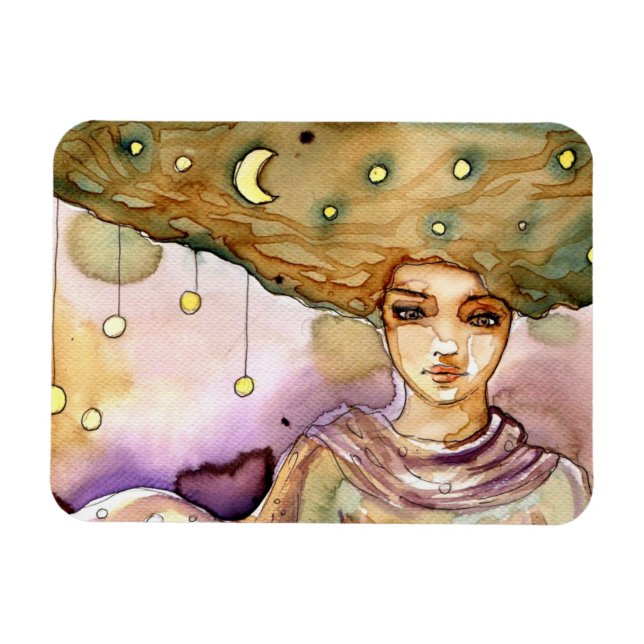 Íman Abstrato e mulher bonito (Horizontal)