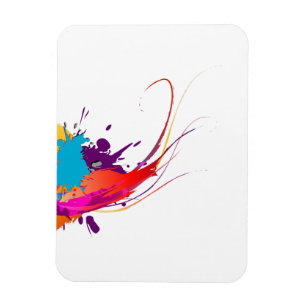 Íman Abstrato Exotic Butterfly Paint Splatters