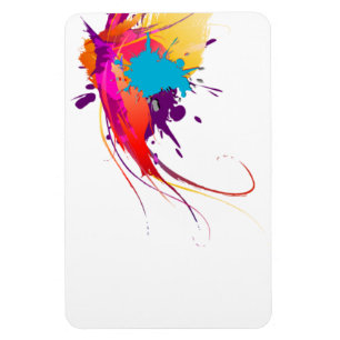 Íman Abstrato Exotic Butterfly Paint Splatters
