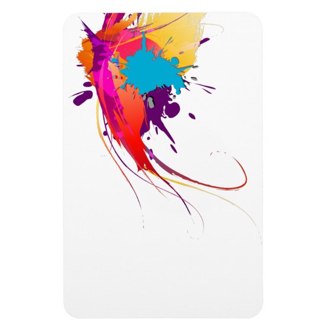 Íman Abstrato Exotic Butterfly Paint Splatters (Vertical)
