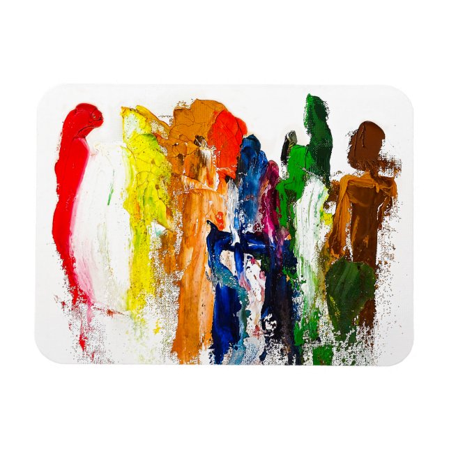 Íman Abstrato Expressão de figuras humanas em movimento (Horizontal)