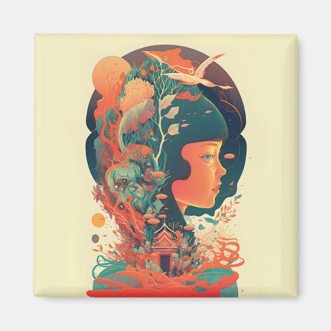 Íman Abstrato Fantasias Mundo de Objetos Impossíveis (Frente)