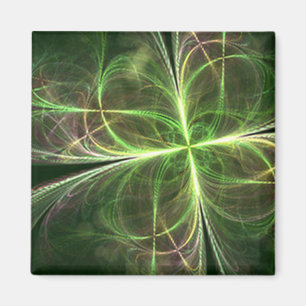 Íman Abstrato Fantasy Four Deixa o Green Clover