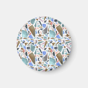 Íman Abstrato: fundo branco desenhado à mão.