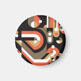 Íman Abstrato geométrico: Design de Trabalho de arte fu