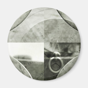 Íman Abstrato Grunge Ring n Star Magnet