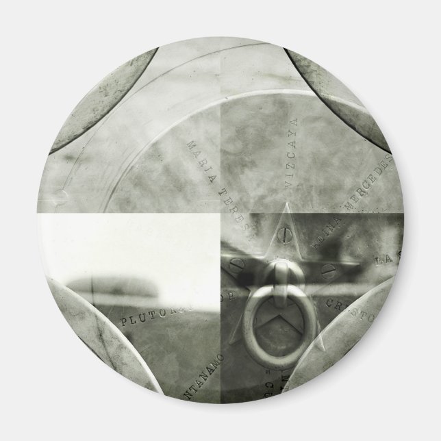 Íman Abstrato Grunge Ring n Star Magnet (Frente)