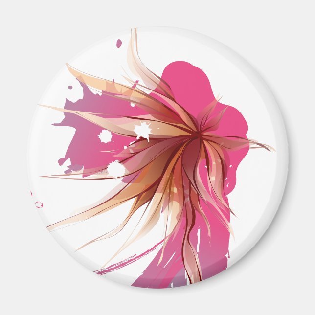 Íman Abstrato Hibiscus Flower (Frente)