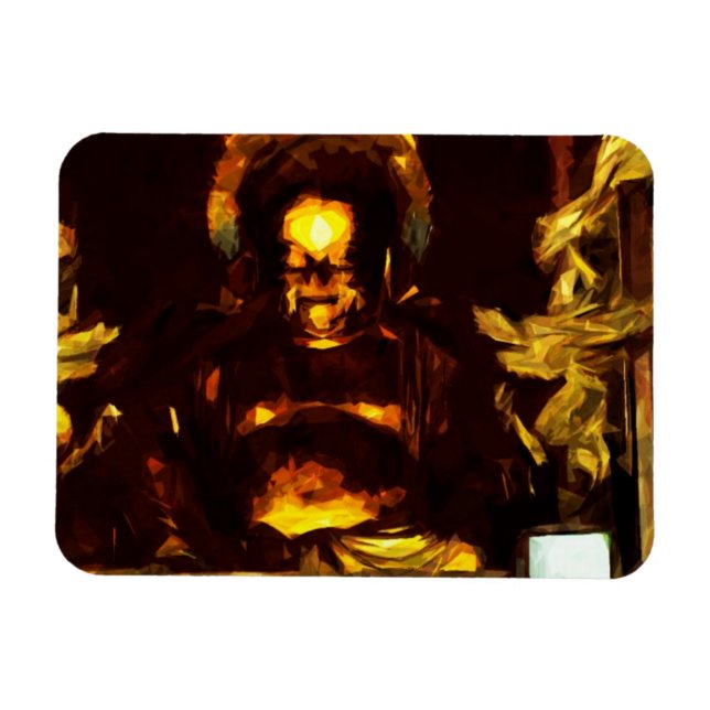 Íman Abstrato-Impressionismo do Japão ouro Buda Kioto (Horizontal)