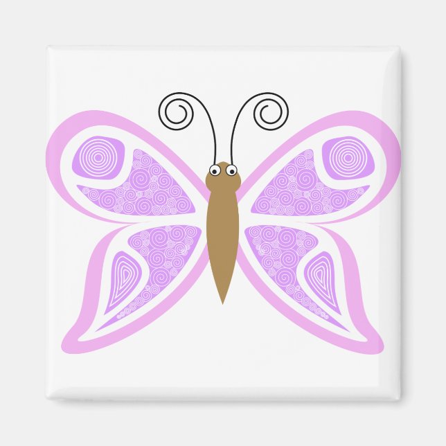 Íman Abstrato Lilac Butterfly (Frente)