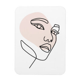 Íman Abstrato mínima de solteiro fêmea Arte da Linha de