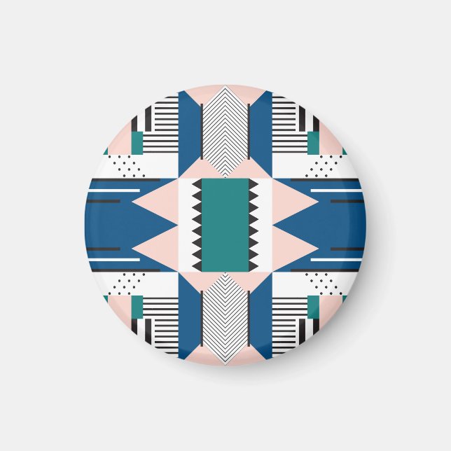 Íman Abstrato moderno: Estilo geométrico sem costura (Frente)