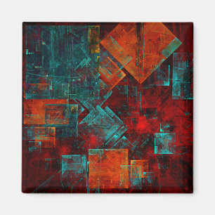 Íman Abstrato Moderno Padrão Artístico Legal Colorido