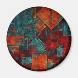 Íman Abstrato Moderno Padrão Artístico Legal Colorido