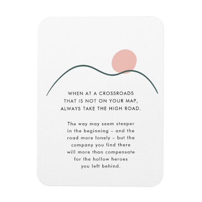 Íman Abstrato Mountain Sun leva a cotação da estrada al (Vertical)