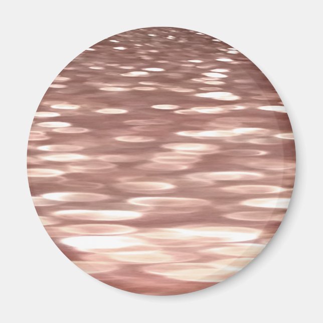 Íman Abstrato nº 3: Shimmer Dourado Rosa de cobre (Frente)